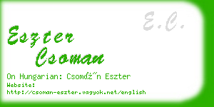 eszter csoman business card